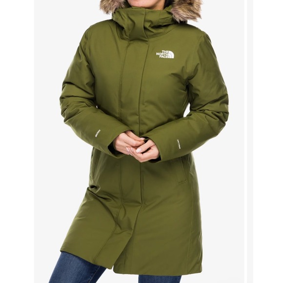 The North Face Arctic Down Parka Women's Size Small Forest Olive 60807 NEW - Picture 4 of 10